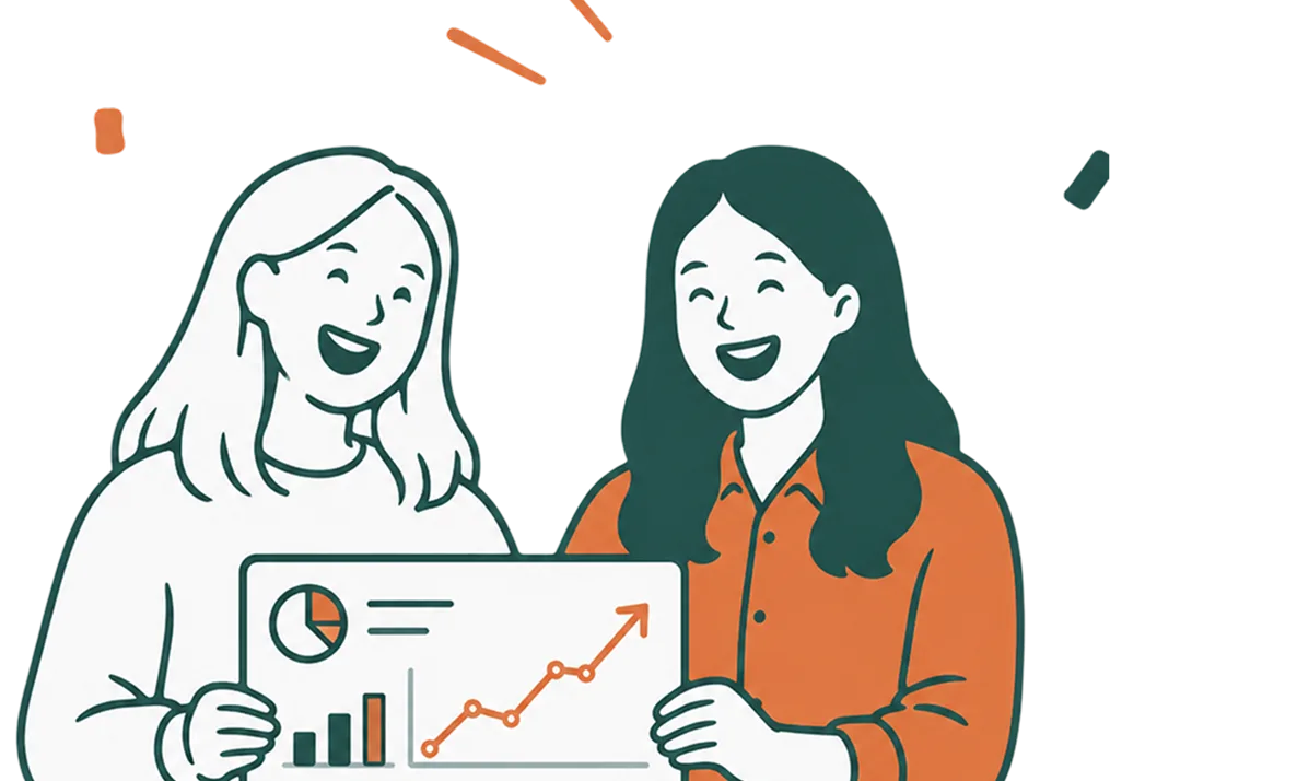Two ecommerce sellers reviewing print-on-demand growth