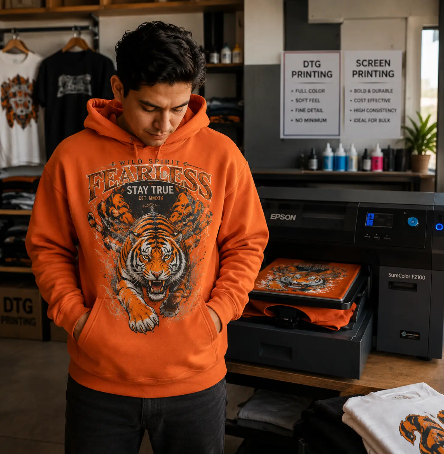 DTG vs screen printing quality