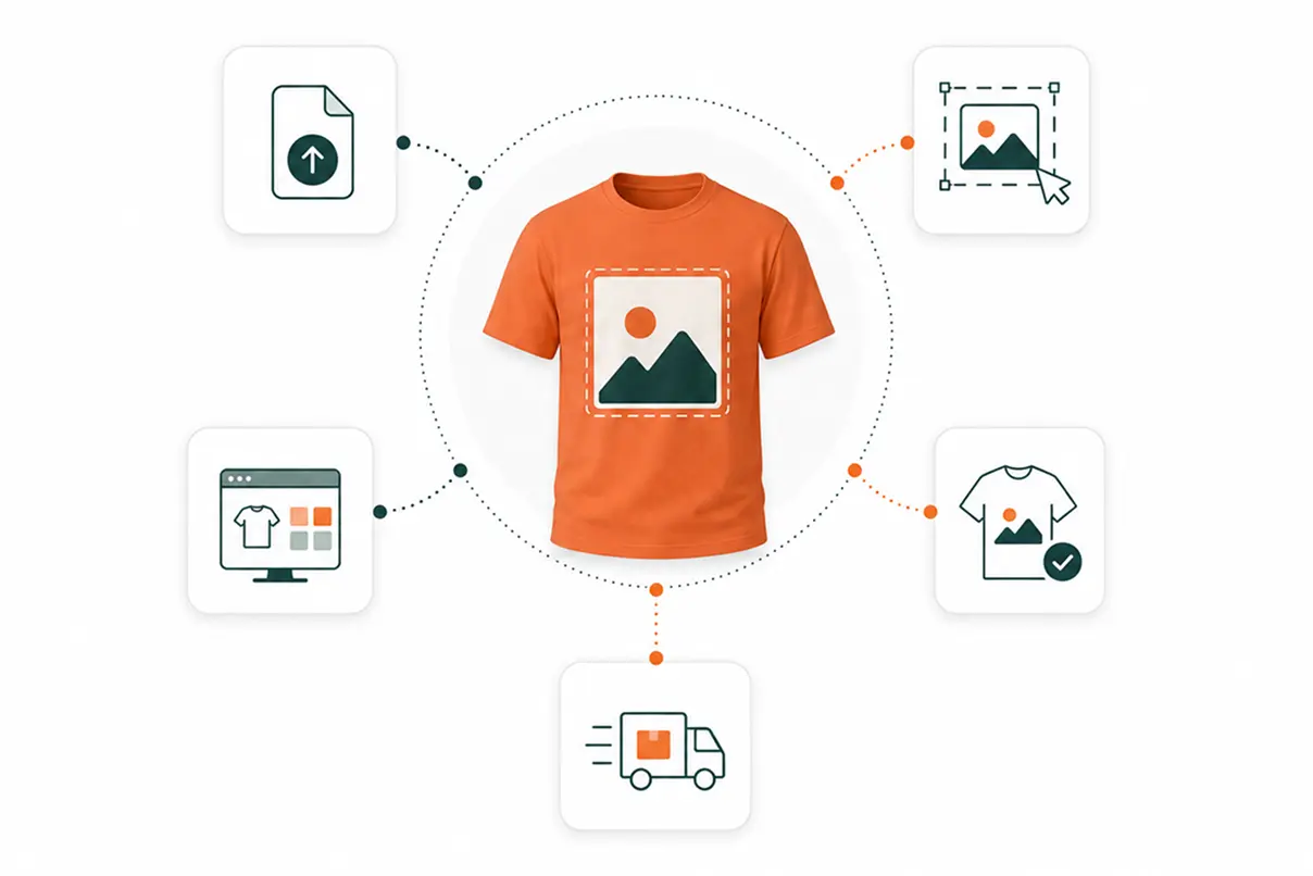 Pengine Mockup Generator turning a design into an apparel product mockup