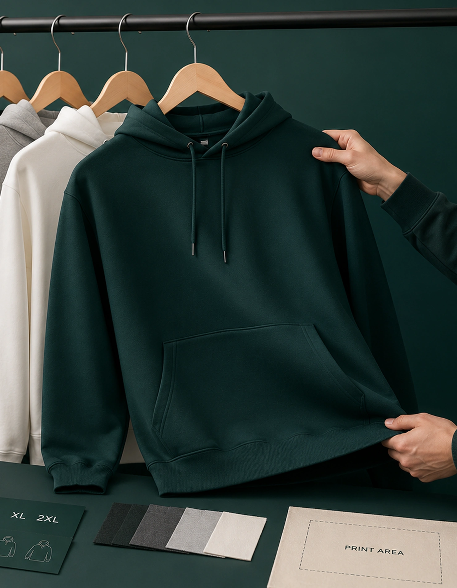 How Pengine’s hoodie print-on-demand workflow works