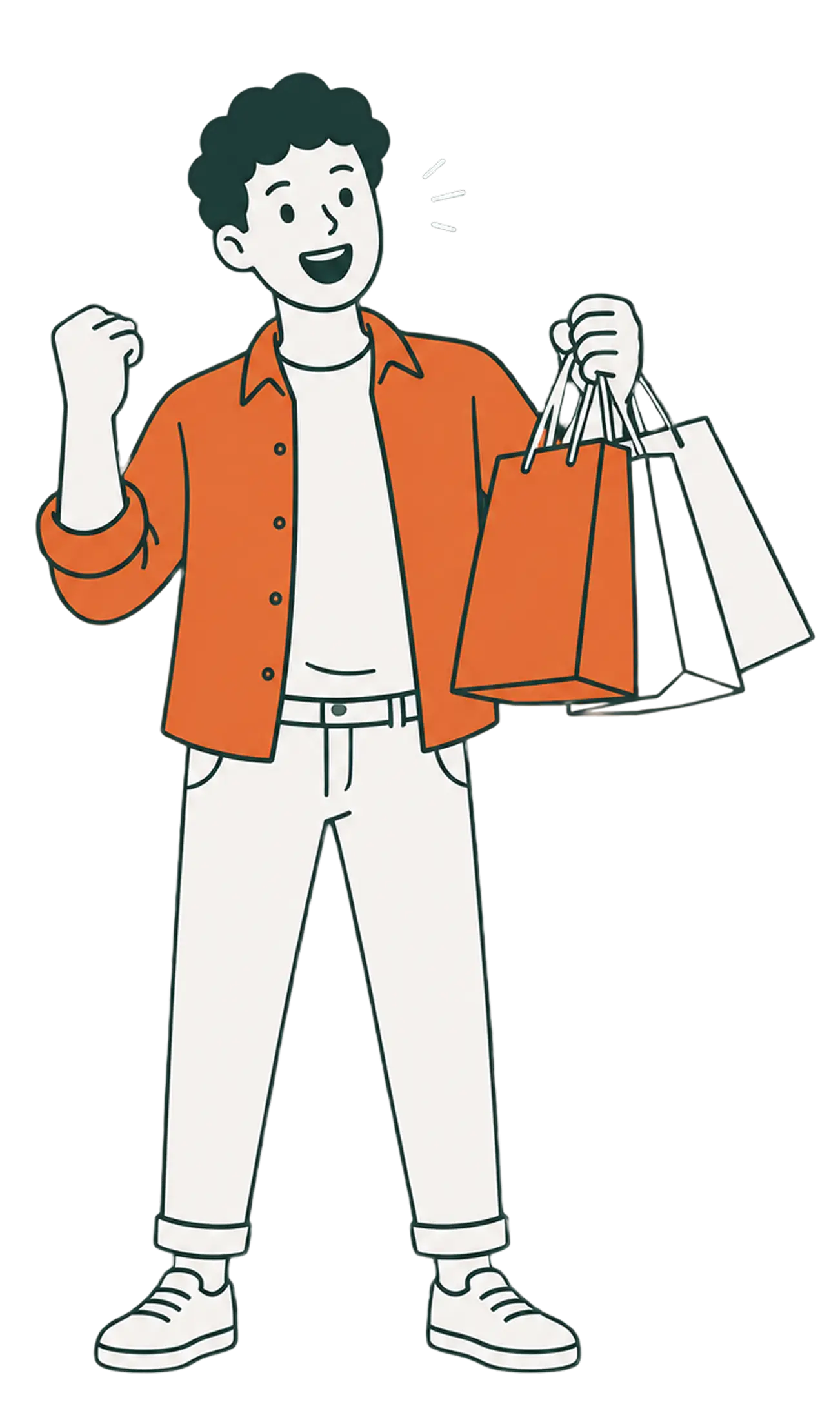 Apparel seller holding a hoodie and price tag